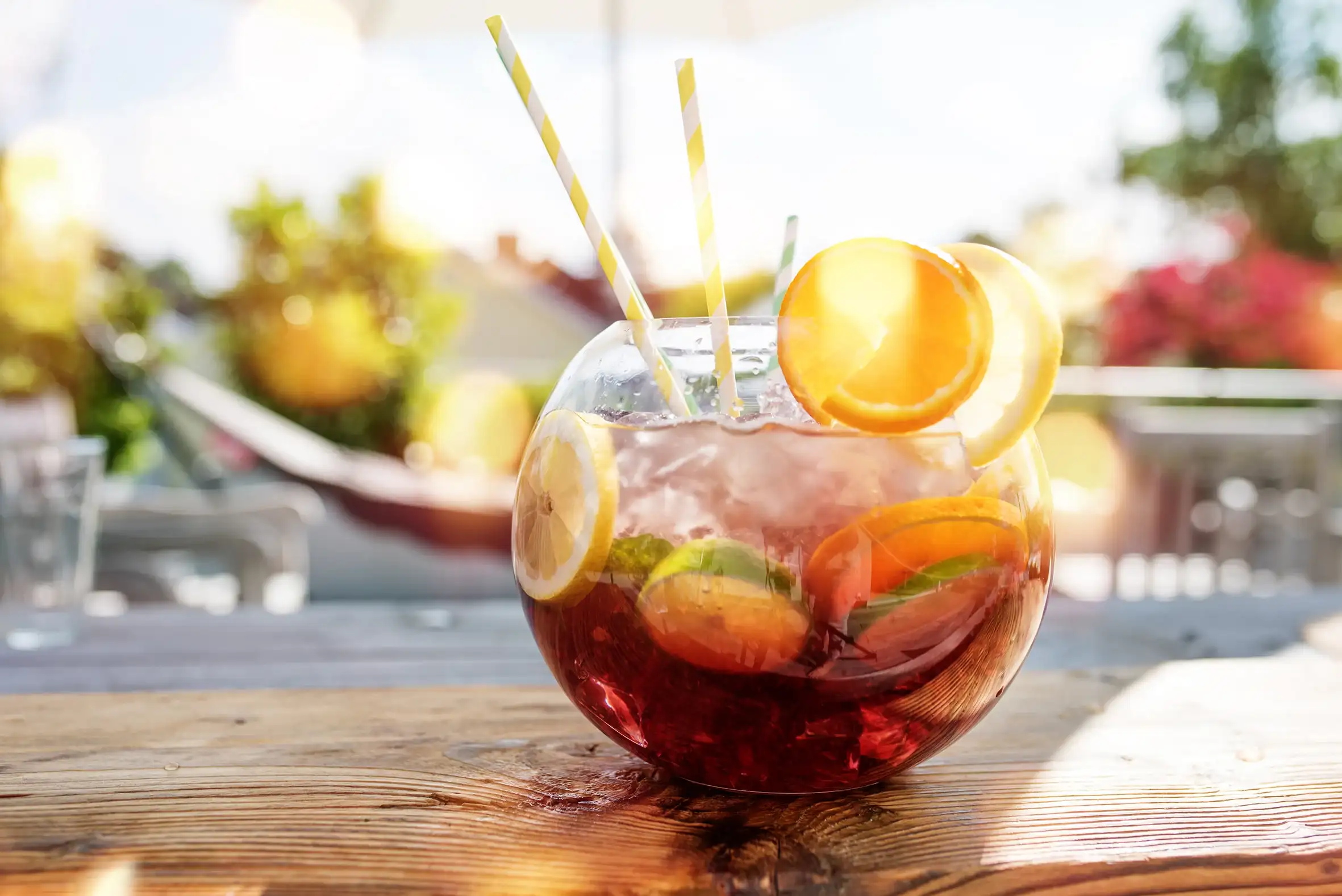 Sangria punch in summer