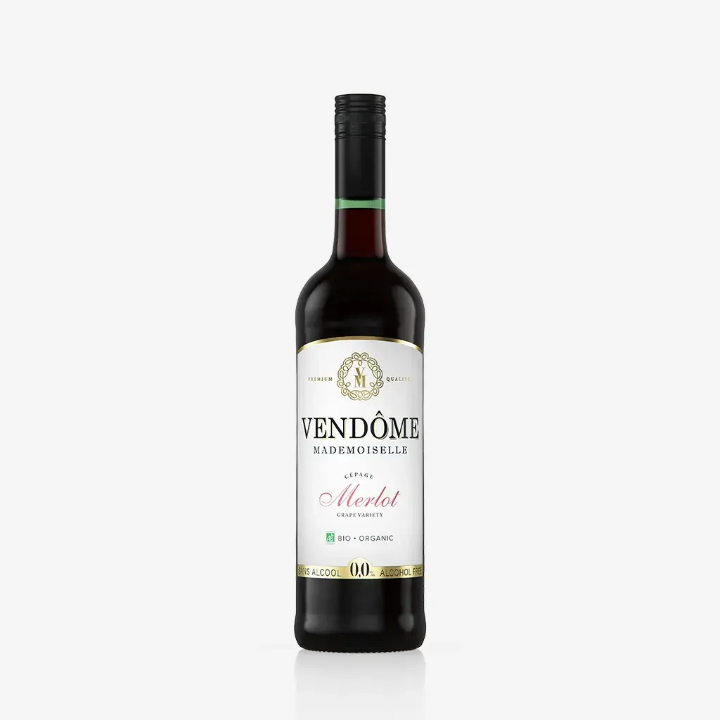 Bouteille de Merlot Vendôme Mademoiselle 75 cl sans alcool