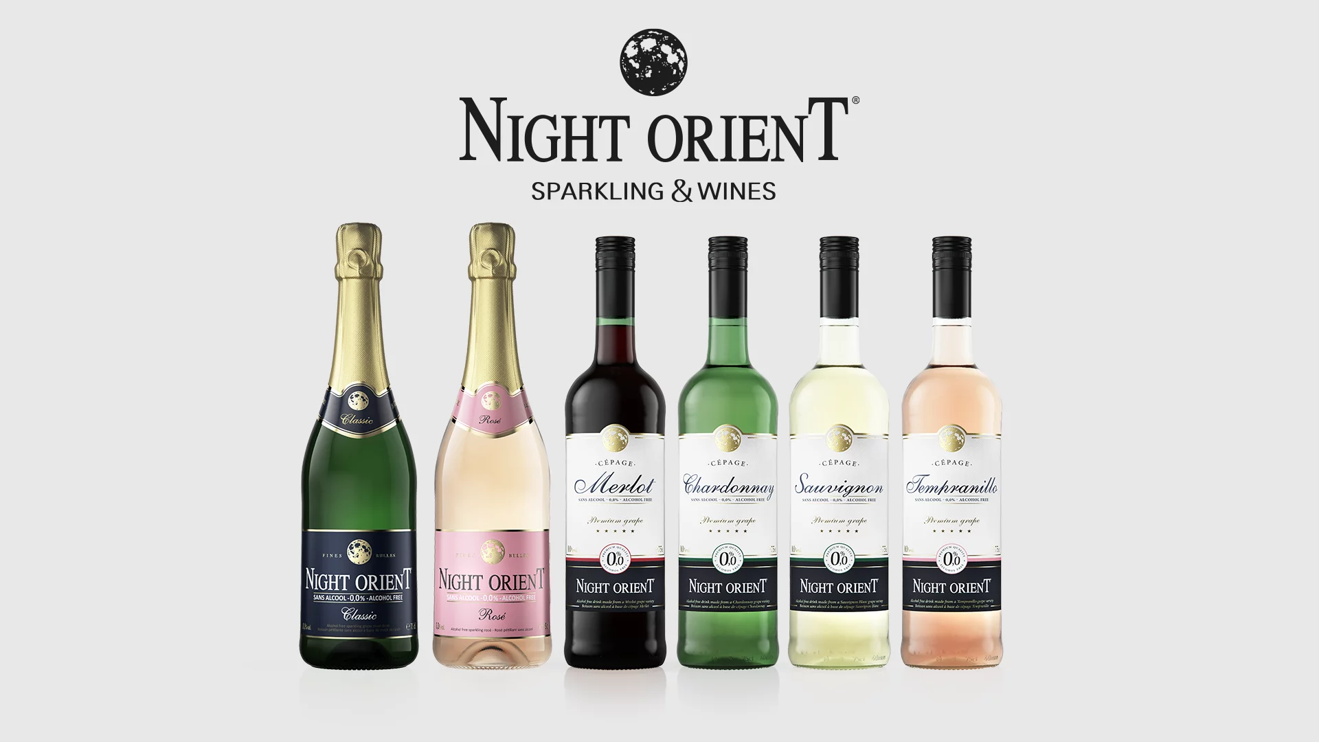 Images de la gamme des vins Night Orient sans alcool